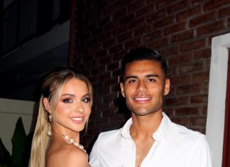 La foto navideña del flamante refuerzo de River Fausto Vera y su pareja, la Miss Argentina Aldana Masset