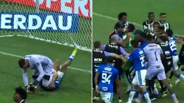 Golpes, patadas voladoras e intervención policial: la escandalosa final entre Cruzeiro y Atlético Mineiro y los argentinos involucrados
