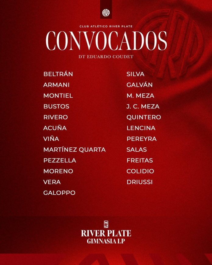 River Plate buscará el pase a las semifinales del Torneo Apertura frente a Gimnasia: hora, TV y formaciones