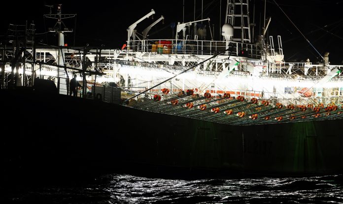 La flota extranjeras china extrae en la milla 201 hasta cuatro veces más recursos naturales que la pesca argentina