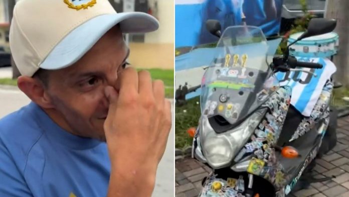 “Tenía el billete para arreglarme la jeta y me fui a ver a Messi”: el relato de un hincha argentino antes del Mundial que hizo furor