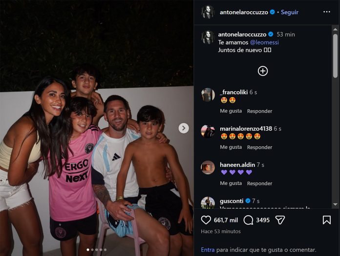 “Juntos de nuevo”: Antonela Rocuzzo compartió las imágenes del reencuentro de la familia con Messi en pleno Mundial
