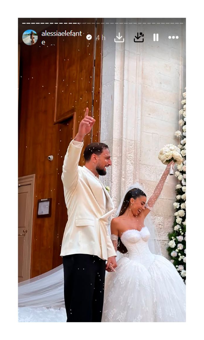 Los detalles y la galería de fotos de la lujosa boda de Donnarumma con Alessia Elefante: del show vikingo de Haaland al recital de Ozuna