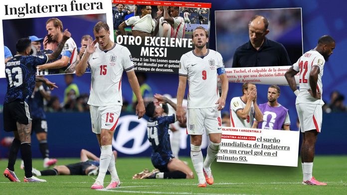 “Sueño roto”, “Messi excelente” y “Tuchel culpable”: las reacciones de los medios de Inglaterra tras la caída ante Argentina