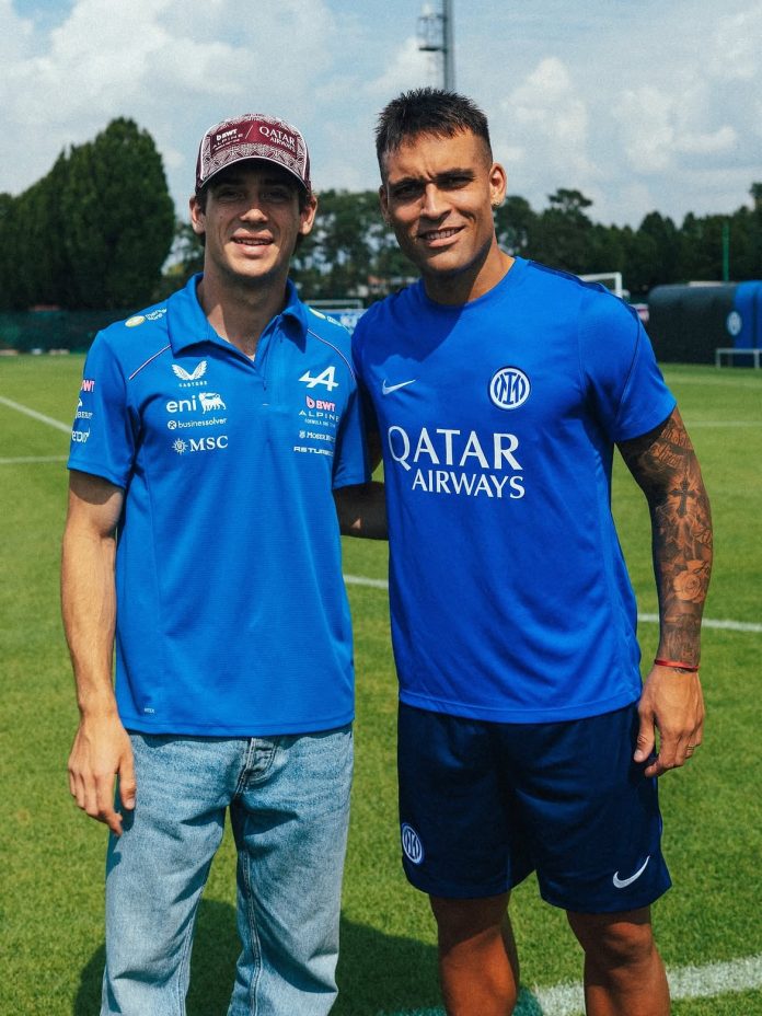 Colapinto visitó a Lautaro Martínez en Milán antes del Gran Premio de Italia: el gesto que sorprendió al futbolista
