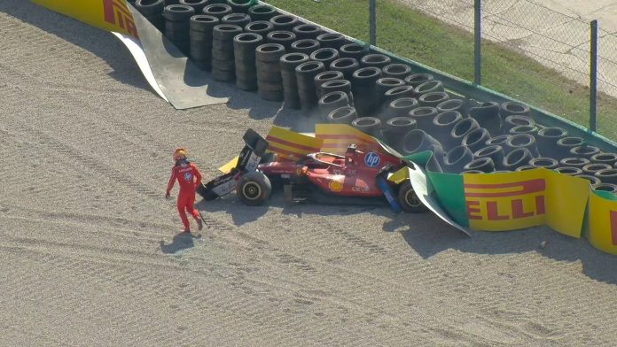El fuerte accidente de Charles Leclerc que generó una bandera roja en el Gran Premio de Italia de la Fórmula 1