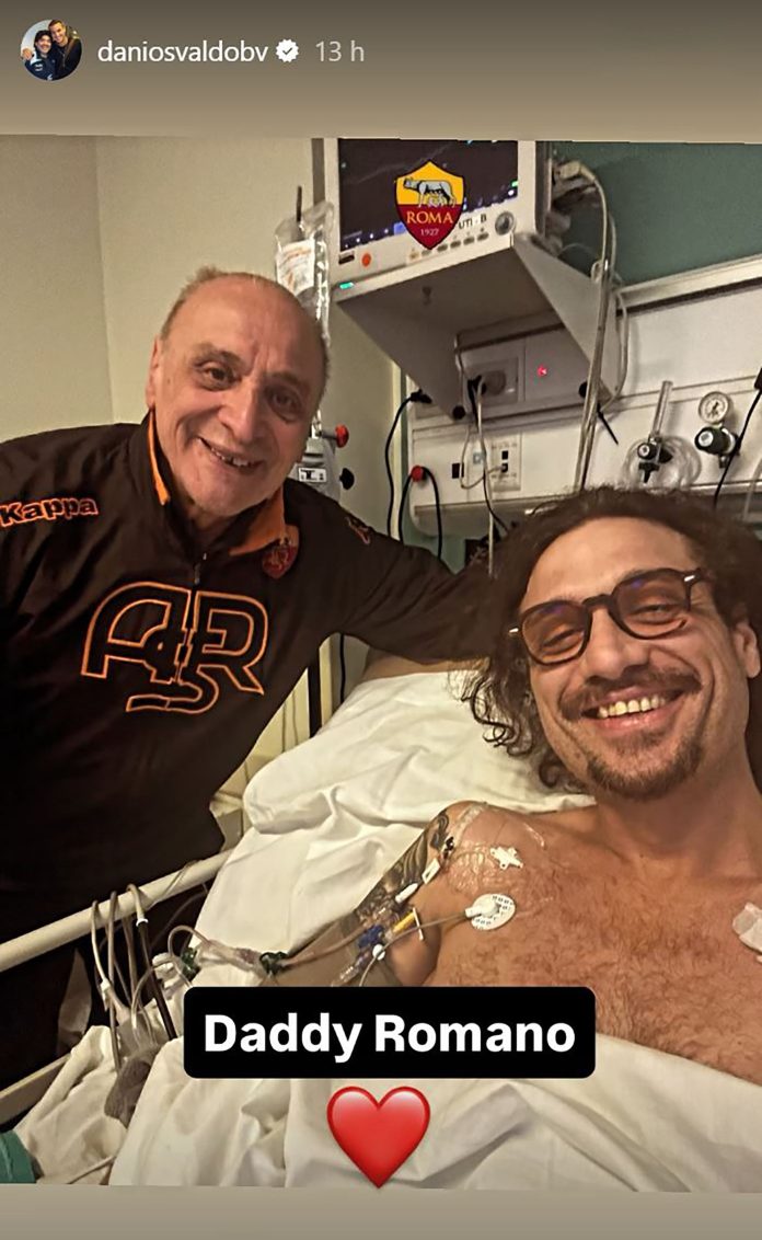 Daniel Osvaldo compartió una imagen desde el hospital mientras continúa bajo atención médica