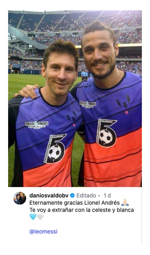 El mensaje de Daniel Osvaldo para Messi desde su internación: “Te voy a extrañar”