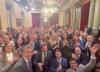 Video: Karina y el bloque libertario le cantaron el “feliz cumpleaños” al presidente Javier Milei